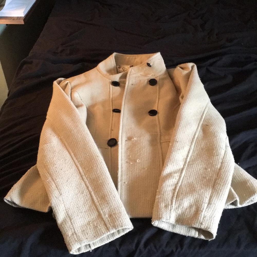 Cream colored military jacket